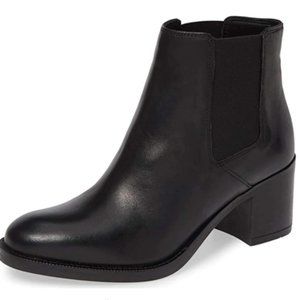 YDN Classic Round Toe Mid Block Heel Chelsea Boots